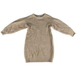 Old Navy  Big Girl's Size 4T Camel Brown Long Sleeve Sweater Dress Casual Cozy